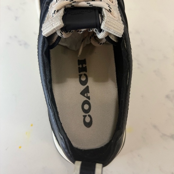 Coach Men's Black and White Sneakers - Picture 6 of 10